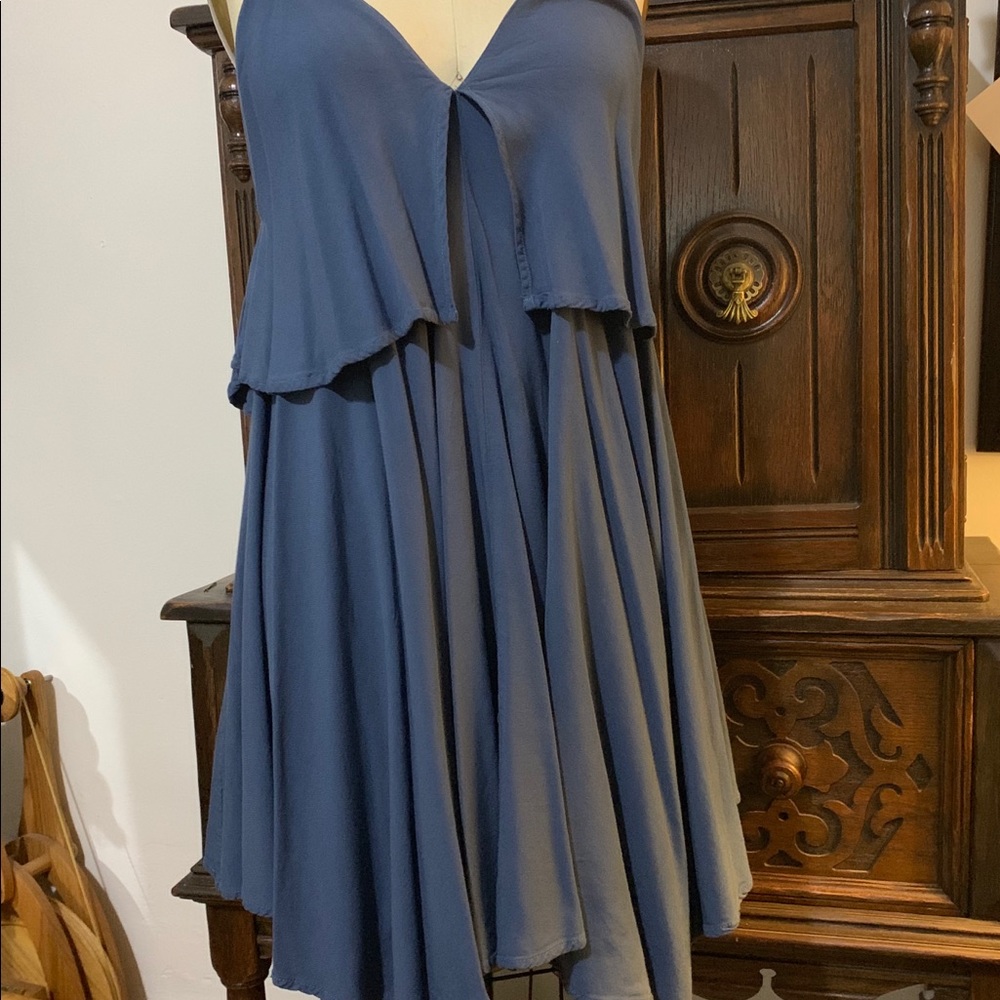 Jack BB Dakota Blue Tier Ruffle Dress